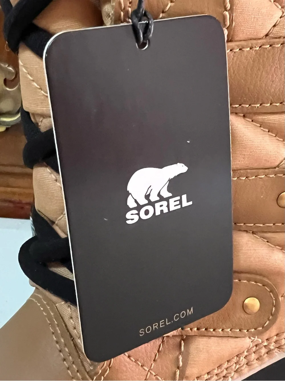 Sorel Tofino Cate Lace-Up Snow Boot for Women - Curry/Black, Size 9.5